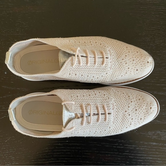 Cole Haan Original Grand Wingtip Oxford Shoes Womens Size 9.5 Pink Stitch Lite - Picture 5 of 7